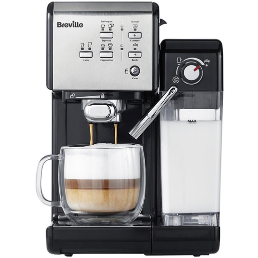 Espressor manual BREVILLE Prima Latte II VCF108X-01, 1.5l, 1050W, 19 bar, argintiu-negru Espressor manual BREVILLE Prima Latte II VCF108X-01, 1.5l, 1050W, 19 bar, argintiu-negru