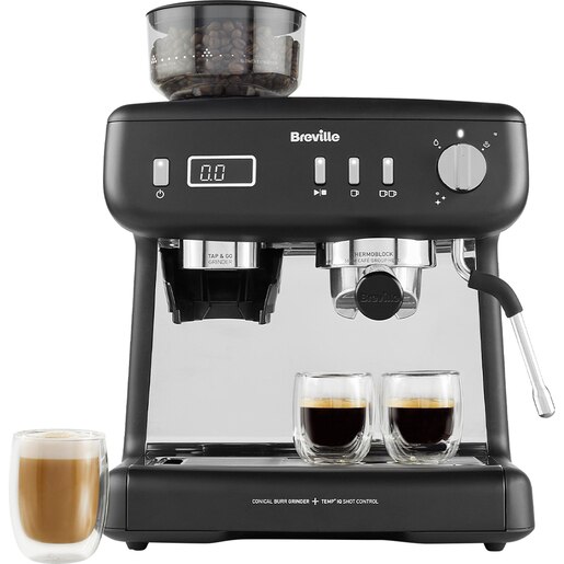 Espressor manual BREVILLE Barista Max Plus VCF152X01, 2.8l, 15 bar, negru-argintiu Espressor manual BREVILLE Barista Max Plus VCF152X01, 2.8l, 15 bar, negru-argintiu