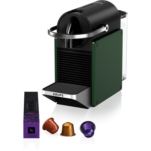 Espressor capsule NESPRESSO Pixie XN306310, 0.7l, 1260W, 19 bar, verde inchis-negru Espressor capsule NESPRESSO Pixie XN306310, 0.7l, 1260W, 19 bar, verde inchis-negru