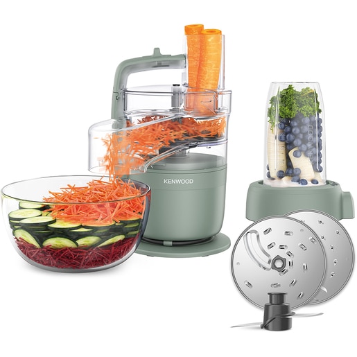 Robot de bucatarie KENWOOD MultiPro Go FDP23.380GR, vas 1.3l, blender 0.6l, 900W, 2 trepte viteza, verde Robot de bucatarie KENWOOD MultiPro Go FDP23.380GR, vas 1.3l, blender 0.6l, 900W, 2 trepte viteza, verde