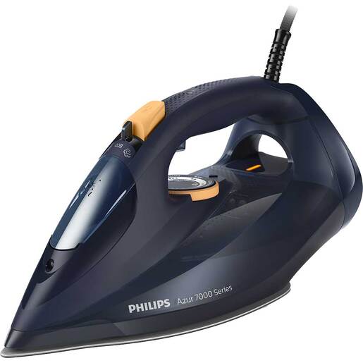 Fier de calcat PHILIPS Seria 7000 DST7060/20, 3000W, 250g/min, 300ml, talpa SteamGlide Elite, bleumarin-galben Fier de calcat PHILIPS Seria 7000 DST7060/20, 3000W, 250g/min, 300ml, talpa SteamGlide Elite, bleumarin-galben