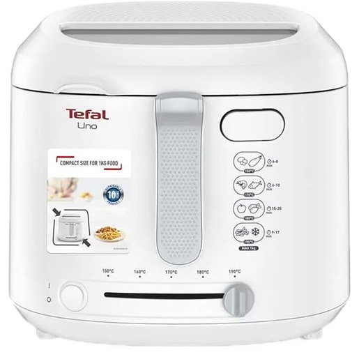 Friteuza TEFAL Uno FF203130, 1kg, 1.8l, 1600W, 150-190 grade, alb-gri Friteuza TEFAL Uno FF203130, 1kg, 1.8l, 1600W, 150-190 grade, alb-gri