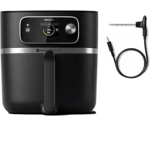 Friteuza cu aer cald PHILIPS Combi XXL HD9880/90, 2kg, 8.3l, 2200W, negru-argintiu Friteuza cu aer cald PHILIPS Combi XXL HD9880/90, 2kg, 8.3l, 2200W, negru-argintiu