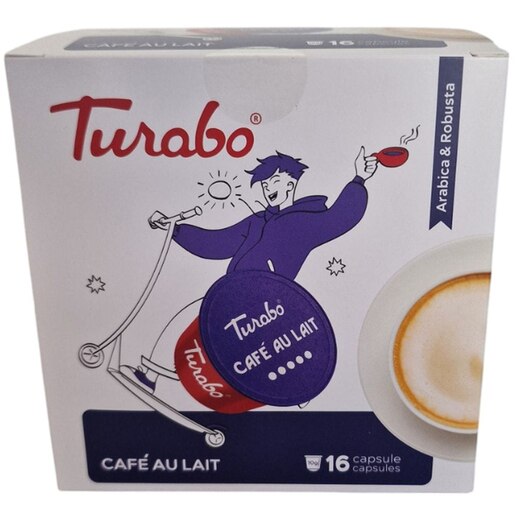 Capsule cafea TURABO Cafe au lait, compatibile Dolce Gusto, 16 capsule, 160 g Capsule cafea TURABO Cafe au lait, compatibile Dolce Gusto, 16 capsule, 160 g
