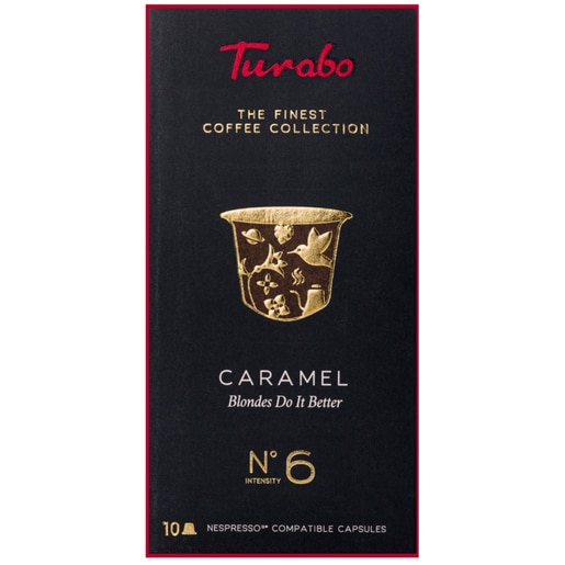 Capsule cafea TURABO Caramel, compatibile Nespresso, 10 capsule, 50 g Capsule cafea TURABO Caramel, compatibile Nespresso, 10 capsule, 50 g