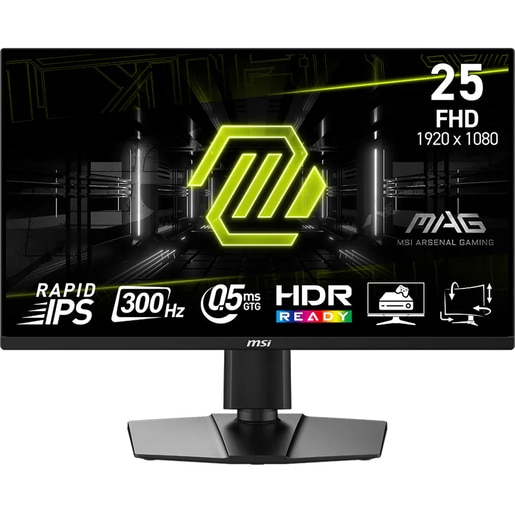 Monitor Gaming LED Fast IPS MSI MAG 255PXF, 24.5", Full HD, 300Hz, AMD FreeSync Premium, HDR Ready, boxe, negru Monitor Gaming LED Fast IPS MSI MAG 255PXF, 24.5", Full HD, 300Hz, AMD FreeSync Premium, HDR Ready, boxe, negru