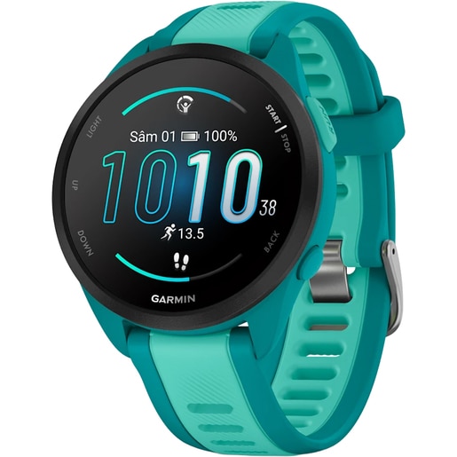 Smartwatch GARMIN Forerunner 165 Music, 43mm, Wi-Fi, GPS, Android/iOS, silicon, Turquoise/Aqua Smartwatch GARMIN Forerunner 165 Music, 43mm, Wi-Fi, GPS, Android/iOS, silicon, Turquoise/Aqua