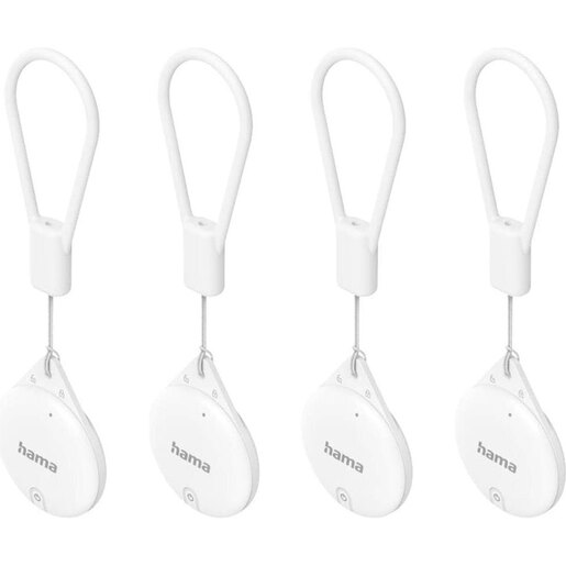 Set key finder HAMA 185815, Bluetooth, compatibil Apple, 4 pack, alb Set key finder HAMA 185815, Bluetooth, compatibil Apple, 4 pack, alb