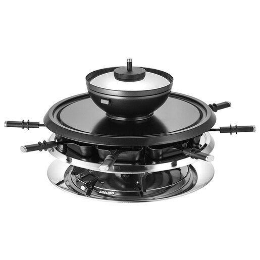 Plita electrica UNOLD Raclette multi 4in1 U48726, 1300W, negru-argintiu Plita electrica UNOLD Raclette multi 4in1 U48726, 1300W, negru-argintiu
