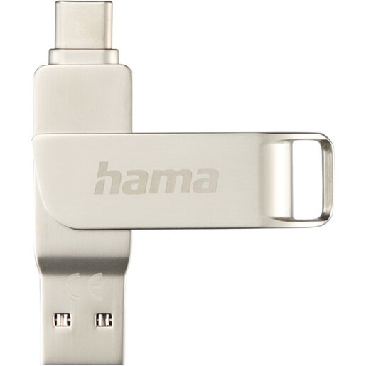 Memorie USB HAMA Rotate Pro 182489, 32GB, Type C - USB 3.2, argintiu Memorie USB HAMA Rotate Pro 182489, 32GB, Type C - USB 3.2, argintiu
