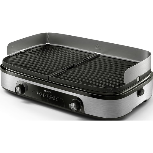 Gratar electric PHILIPS HD6222/90, 2400W, argintiu-negru Gratar electric PHILIPS HD6222/90, 2400W, argintiu-negru