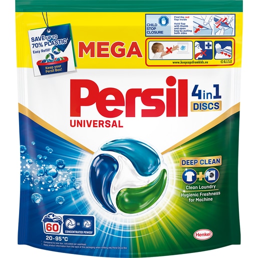 Detergent capsule PERSIL 4in1 Discs Universal, 60 spalari Detergent capsule PERSIL 4in1 Discs Universal, 60 spalari