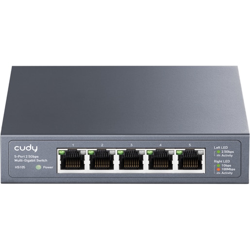 Switch CUDY HS105, 5 porturi, 2.5G, gri Switch CUDY HS105, 5 porturi, 2.5G, gri