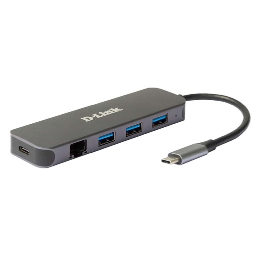Hub USB D-LINK DUB-2334, 5 in 1, USB 3.0, negru Hub USB D-LINK DUB-2334, 5 in 1, USB 3.0, negru