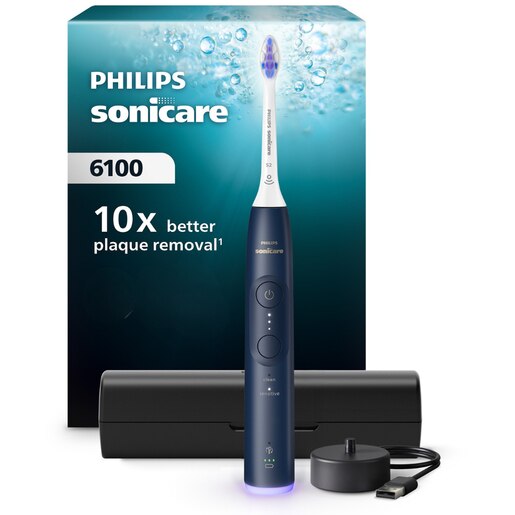 Periuta de dinti electrica PHILIPS Sonicare 6100 HX7403/05, 62000 miscari/min, 2 programe, 1 capat, albastru inchis Periuta de dinti electrica PHILIPS Sonicare 6100 HX7403/05, 62000 miscari/min, 2 programe, 1 capat, albastru inchis