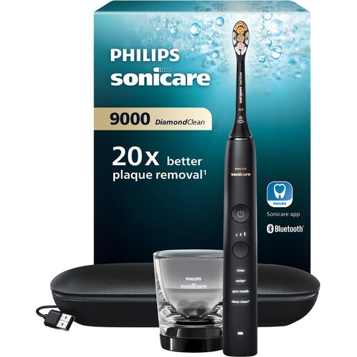 Periuta de dinti electrica PHILIPS Sonicare Diamond Clean HX9911/17, 62000 miscari/min, Curatare 3D, 4 programe, 1 capat, negru Periuta de dinti electrica PHILIPS Sonicare Diamond Clean HX9911/17, 62000 miscari/min, Curatare 3D, 4 programe, 1 capat, negru
