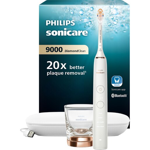 Periuta de dinti electrica PHILIPS Sonicare Diamond Clean HX9911/23, 62000 miscari/min, Curatare 3D, 4 programe, 1 capat, alb Periuta de dinti electrica PHILIPS Sonicare Diamond Clean HX9911/23, 62000 miscari/min, Curatare 3D, 4 programe, 1 capat, alb