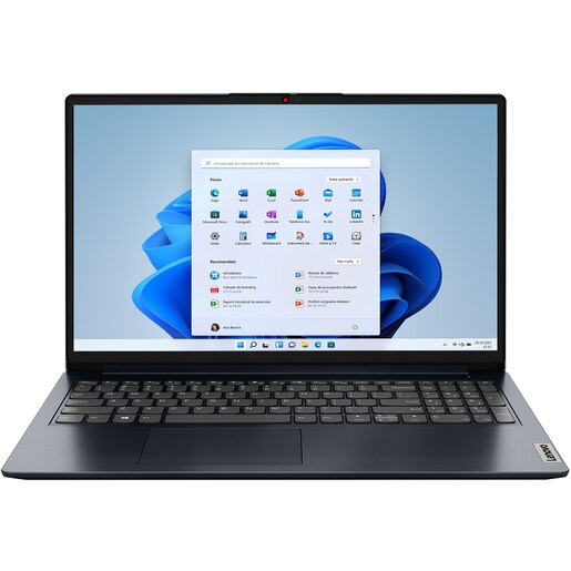 Laptop LENOVO IdeaPad 1 15IJL7, Intel Celeron N5100 pana la 2.8GHz, 15.6" HD, 4GB, eMMC 128GB, Intel UHD Graphics, Windows 11 Home S, Abyss Blue Laptop LENOVO IdeaPad 1 15IJL7, Intel Celeron N5100 pana la 2.8GHz, 15.6" HD, 4GB, eMMC 128GB, Intel UHD Graphics, Windows 11 Home S, Abyss Blue