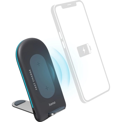 Incarcator wireless HAMA 201689, universal, QI, 15W, negru Incarcator wireless HAMA 201689, universal, QI, 15W, negru
