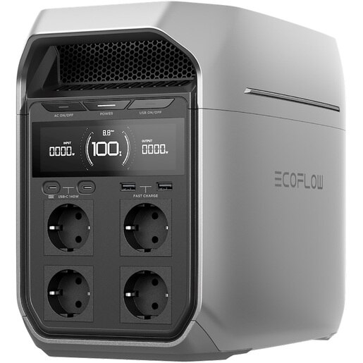Statie de incarcare portabila ECOFLOW Delta 3 Plus, 1800W, 1024Wh, AC, USB-A, USB-C, MC4, XT60, negru Statie de incarcare portabila ECOFLOW Delta 3 Plus, 1800W, 1024Wh, AC, USB-A, USB-C, MC4, XT60, negru