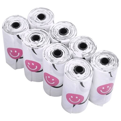 Pungi igienice pentru caini PETKIT, 8 role/15 bucati, alb Pungi igienice pentru caini PETKIT, 8 role/15 bucati, alb