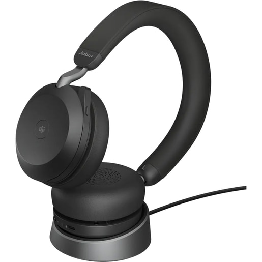 Casti Wireless teleconferinta JABRA Evolve2 75, Link 380/390A Stand incarcare, Stereo, Noise Cancelling, Bluetooth, USB-C, negru Casti Wireless teleconferinta JABRA Evolve2 75, Link 380/390A Stand incarcare, Stereo, Noise Cancelling, Bluetooth, USB-C, negru
