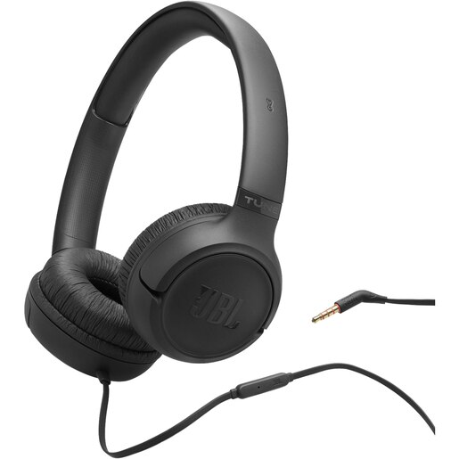 Casti JBL Tune 530, Cu fir, On-ear, Microfon, Jack 3.5mm, negru Casti JBL Tune 530, Cu fir, On-ear, Microfon, Jack 3.5mm, negru