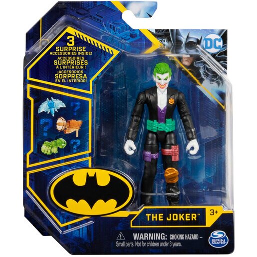 Figurina BATMAN Joker cu 3 accesorii 037025006, 3 ani+, multicolor Figurina BATMAN Joker cu 3 accesorii 037025006, 3 ani+, multicolor