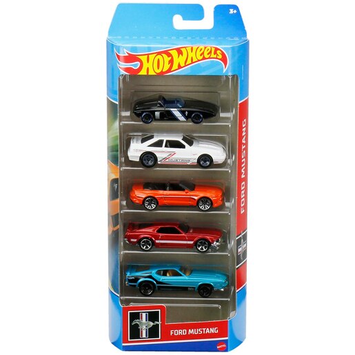 Set 5 masinute HOT WHEELS Ford Mustang HFV92, 3 ani+, multicolor Set 5 masinute HOT WHEELS Ford Mustang HFV92, 3 ani+, multicolor