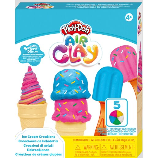 Set plastilina AIR CLAY Atelierul de inghetata 1100029419, 4 ani+, multicolor Set plastilina AIR CLAY Atelierul de inghetata 1100029419, 4 ani+, multicolor