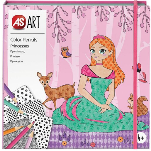 Jucarie creativa AS GAMES Art - Creioane colorate Printese 21054, 4 ani+, multicolor Jucarie creativa AS GAMES Art - Creioane colorate Printese 21054, 4 ani+, multicolor