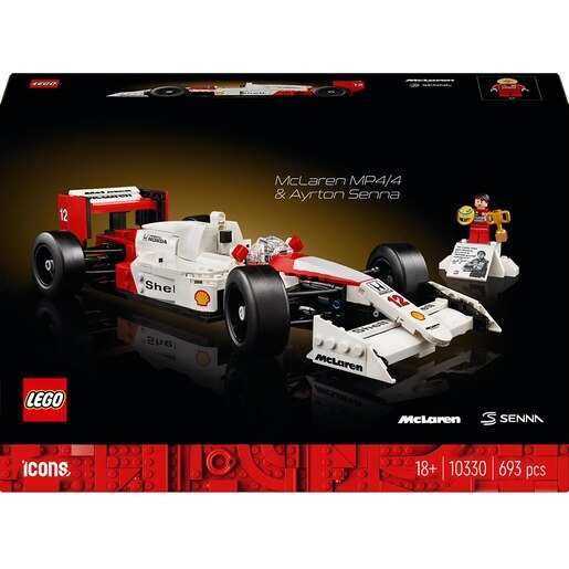 LEGO Icons: Formula 1 - McLaren MP4/4 si Ayrton Senna 10330, 18 ani+, 693 piese LEGO Icons: Formula 1 - McLaren MP4/4 si Ayrton Senna 10330, 18 ani+, 693 piese