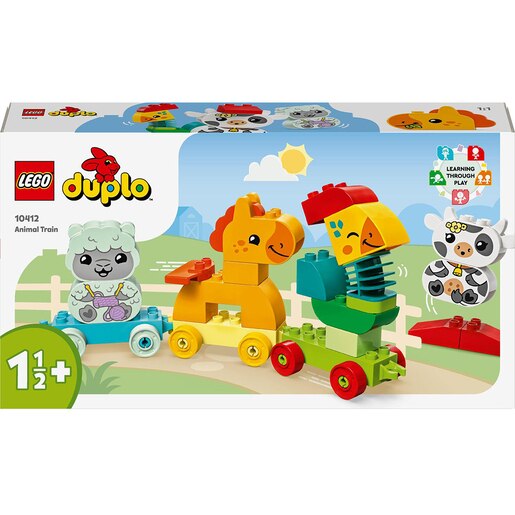 LEGO DUPLO: Tren cu animale 10412, 18 luni+, 19 piese LEGO DUPLO: Tren cu animale 10412, 18 luni+, 19 piese