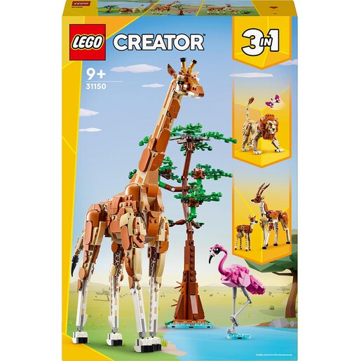 LEGO Creator 3in1: Animale salbatice din safari 31150, 9 ani+, 780 piese LEGO Creator 3in1: Animale salbatice din safari 31150, 9 ani+, 780 piese