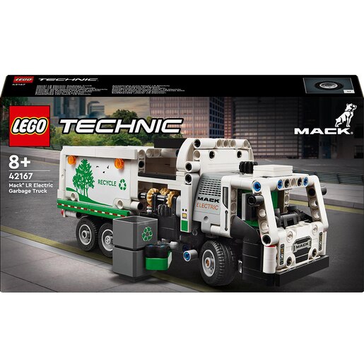 LEGO Technic: Autogunoiera Mack LR electric 42167, 8 ani+, 503 piese LEGO Technic: Autogunoiera Mack LR electric 42167, 8 ani+, 503 piese