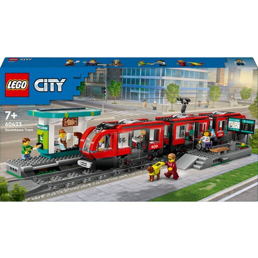 LEGO City: Statie si tramvai in centrul orasului 60423, 7 ani+, 811 piese LEGO City: Statie si tramvai in centrul orasului 60423, 7 ani+, 811 piese