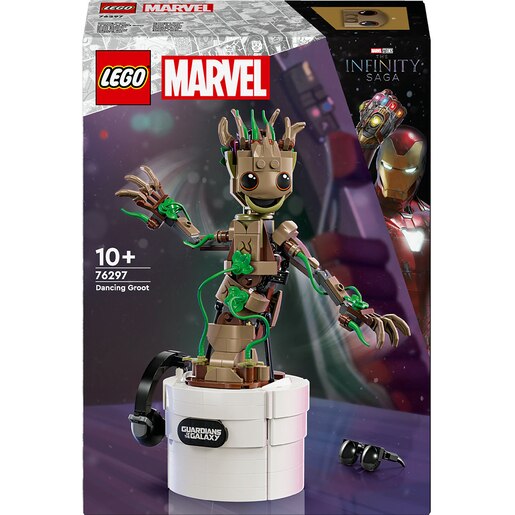 LEGO Marvel: Groot dansator 76297, 10 ani+, 459 piese LEGO Marvel: Groot dansator 76297, 10 ani+, 459 piese