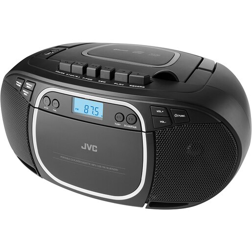 Radio CD JVC RC-E451B, Bluetooth, USB, Caseta, negru Radio CD JVC RC-E451B, Bluetooth, USB, Caseta, negru