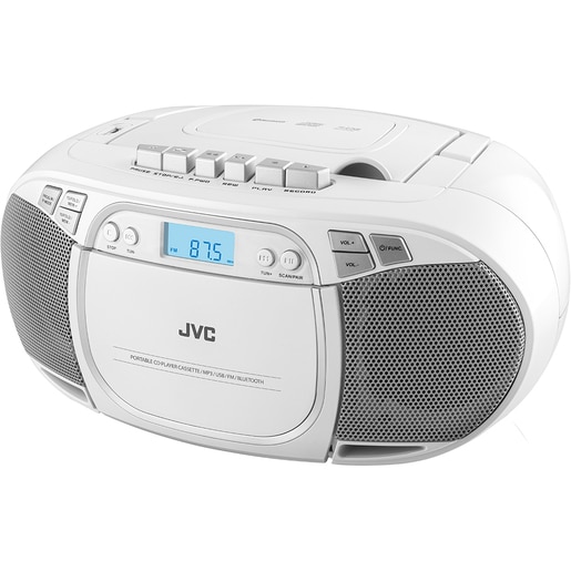 Radio CD JVC RC-E451W, Bluetooth, USB, Caseta, alb Radio CD JVC RC-E451W, Bluetooth, USB, Caseta, alb
