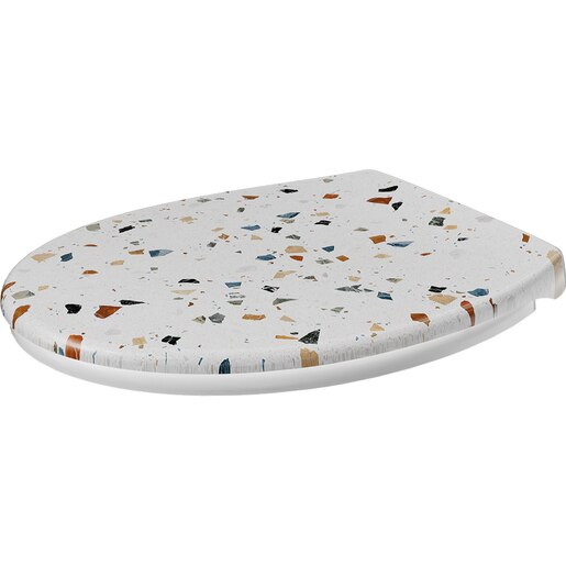 Capac WC GOODHOME Diani K03TRZ, inchidere lenta, duroplast, terrazzo Capac WC GOODHOME Diani K03TRZ, inchidere lenta, duroplast, terrazzo