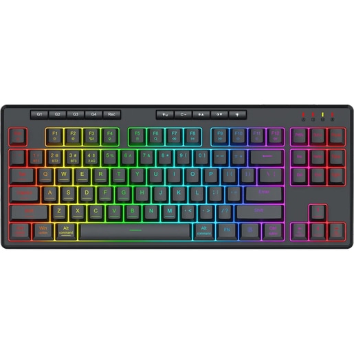 Tastatura Gaming Wireless REDRAGON Shiva TKL, Bluetooth, USB, Layout US, negru Tastatura Gaming Wireless REDRAGON Shiva TKL, Bluetooth, USB, Layout US, negru