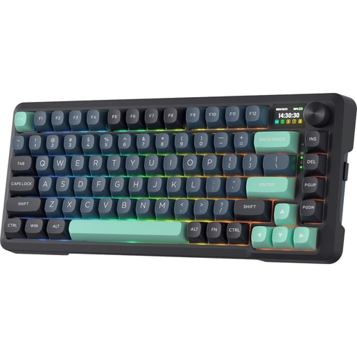 Tastatura Gaming Wireless mecanica REDRAGON Behemoth Pro, Bluetooth, USB, Layout US, negru-verde Tastatura Gaming Wireless mecanica REDRAGON Behemoth Pro, Bluetooth, USB, Layout US, negru-verde