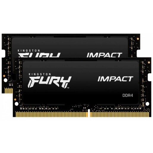Memorie laptop KINGSTON Fury Impact Black, 32GB (2x16GB) DDR4, 3200MHz, CL20, KF432S20IBK2/32 Memorie laptop KINGSTON Fury Impact Black, 32GB (2x16GB) DDR4, 3200MHz, CL20, KF432S20IBK2/32
