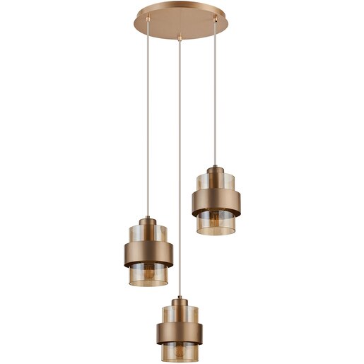Lustra KLAUSEN Glamy SP3 KL113035, E27, IP20, auriu Lustra KLAUSEN Glamy SP3 KL113035, E27, IP20, auriu