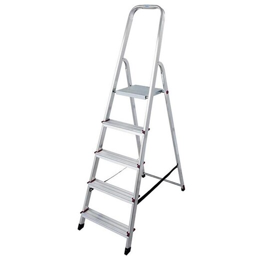 Scara cu platforma KRAUSE Corda, 5 trepte, 3.5 m, aluminiu Scara cu platforma KRAUSE Corda, 5 trepte, 3.5 m, aluminiu