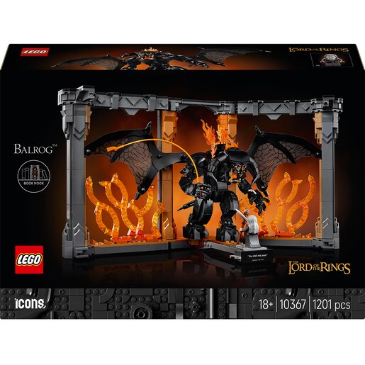 LEGO Icons: Stapanul inelelor - Diorama pentru biblioteca cu un Balrog 10367, 18 ani+, 1201 piese LEGO Icons: Stapanul inelelor - Diorama pentru biblioteca cu un Balrog 10367, 18 ani+, 1201 piese