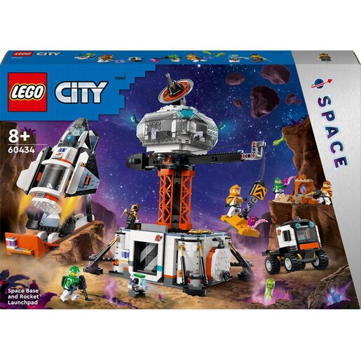 LEGO City: Baza spatiala si platforma de lansare a rachetei 60434, 8 ani+, 1422 piese LEGO City: Baza spatiala si platforma de lansare a rachetei 60434, 8 ani+, 1422 piese