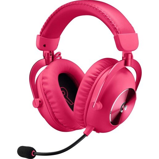 Casti Gaming Wireless LOGITECH G PRO X 2 LIGHTSPEED, 7.1 surround, multiplatforma, 3.5mm, Pink Casti Gaming Wireless LOGITECH G PRO X 2 LIGHTSPEED, 7.1 surround, multiplatforma, 3.5mm, Pink