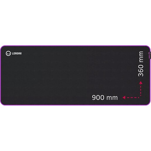 Mouse Pad Gaming LORGAR Main 319, negru-mov Mouse Pad Gaming LORGAR Main 319, negru-mov