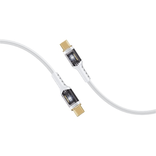 Cablu date PROMATE LucidLine-CC200, USB-C - USB-C, 100W Power Delivery, 2m, alb Cablu date PROMATE LucidLine-CC200, USB-C - USB-C, 100W Power Delivery, 2m, alb